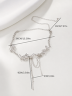 Silver Bloom Cascade Necklace