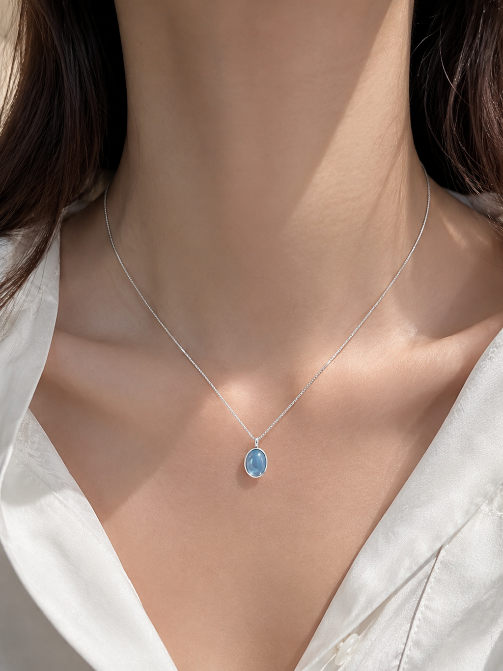 Dewdrop Blue Necklace