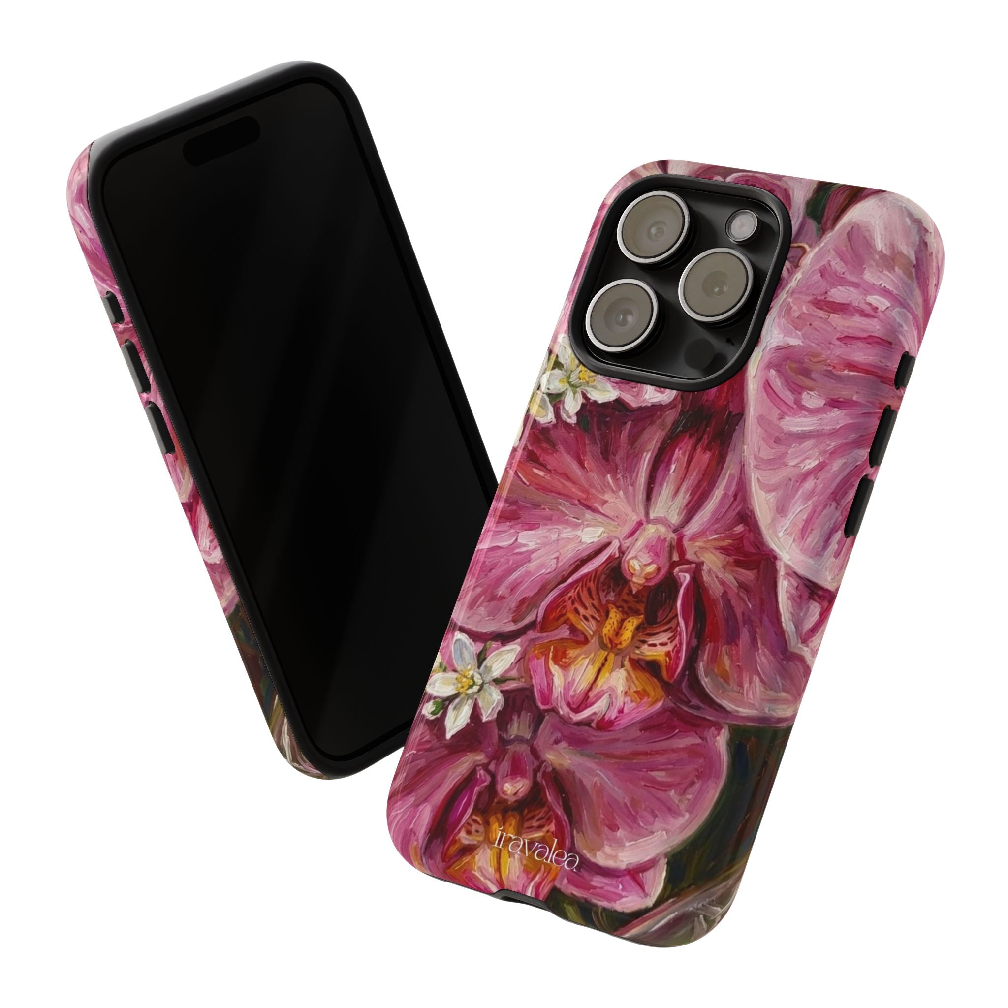 Pink Orchid Floral Art Phone Case
