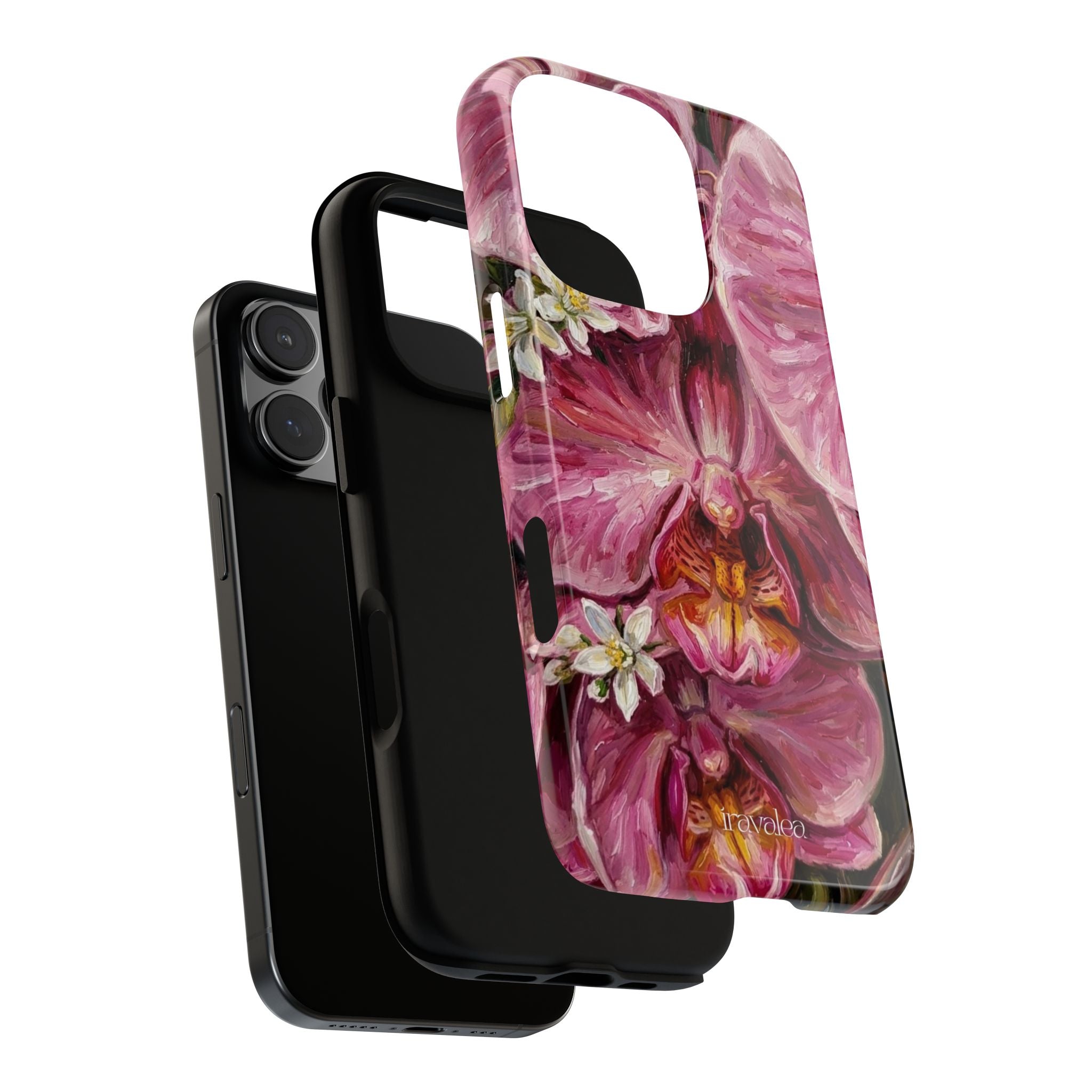 Pink Orchid Floral Art Phone Case