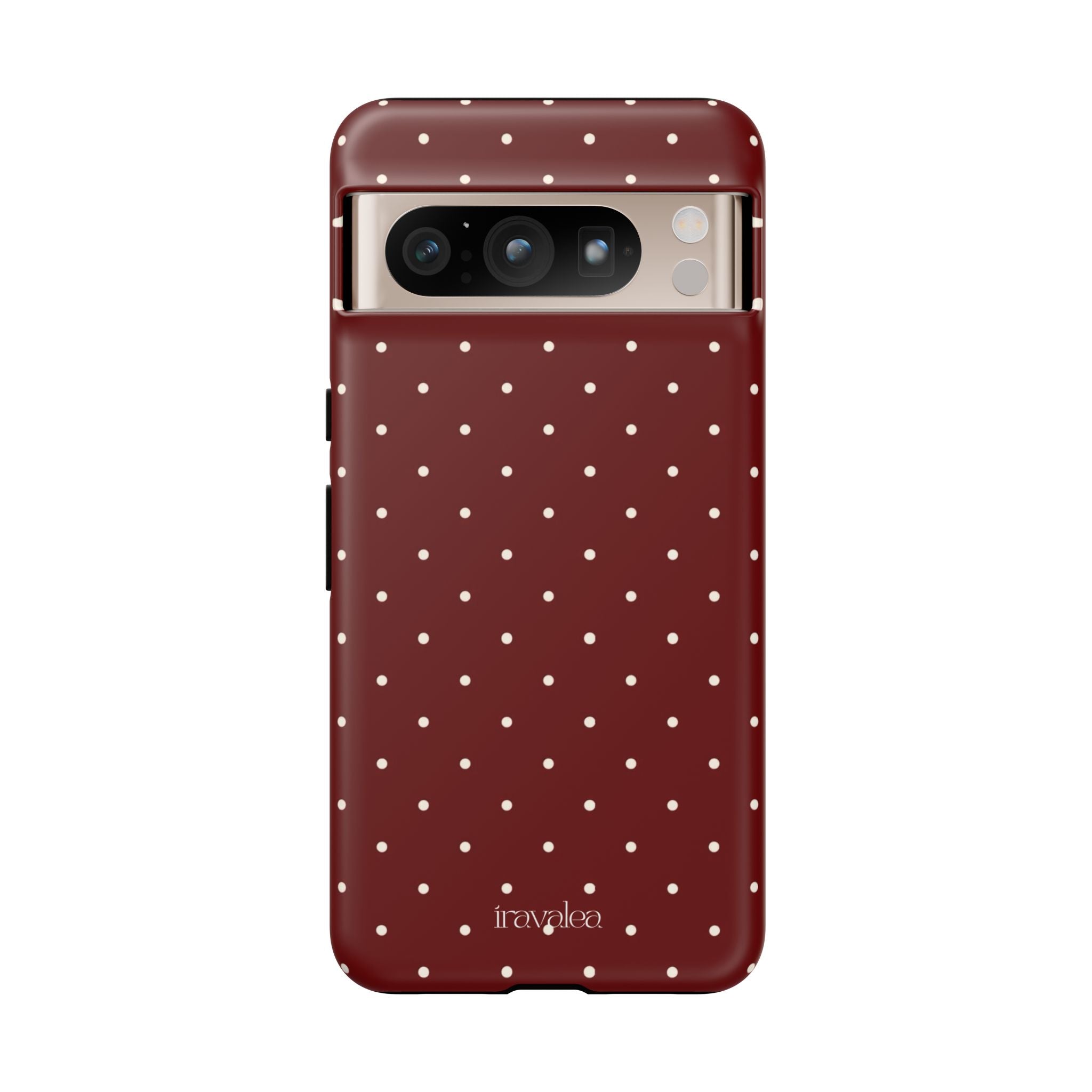 Burgundy Red Polka Dot Phone Case