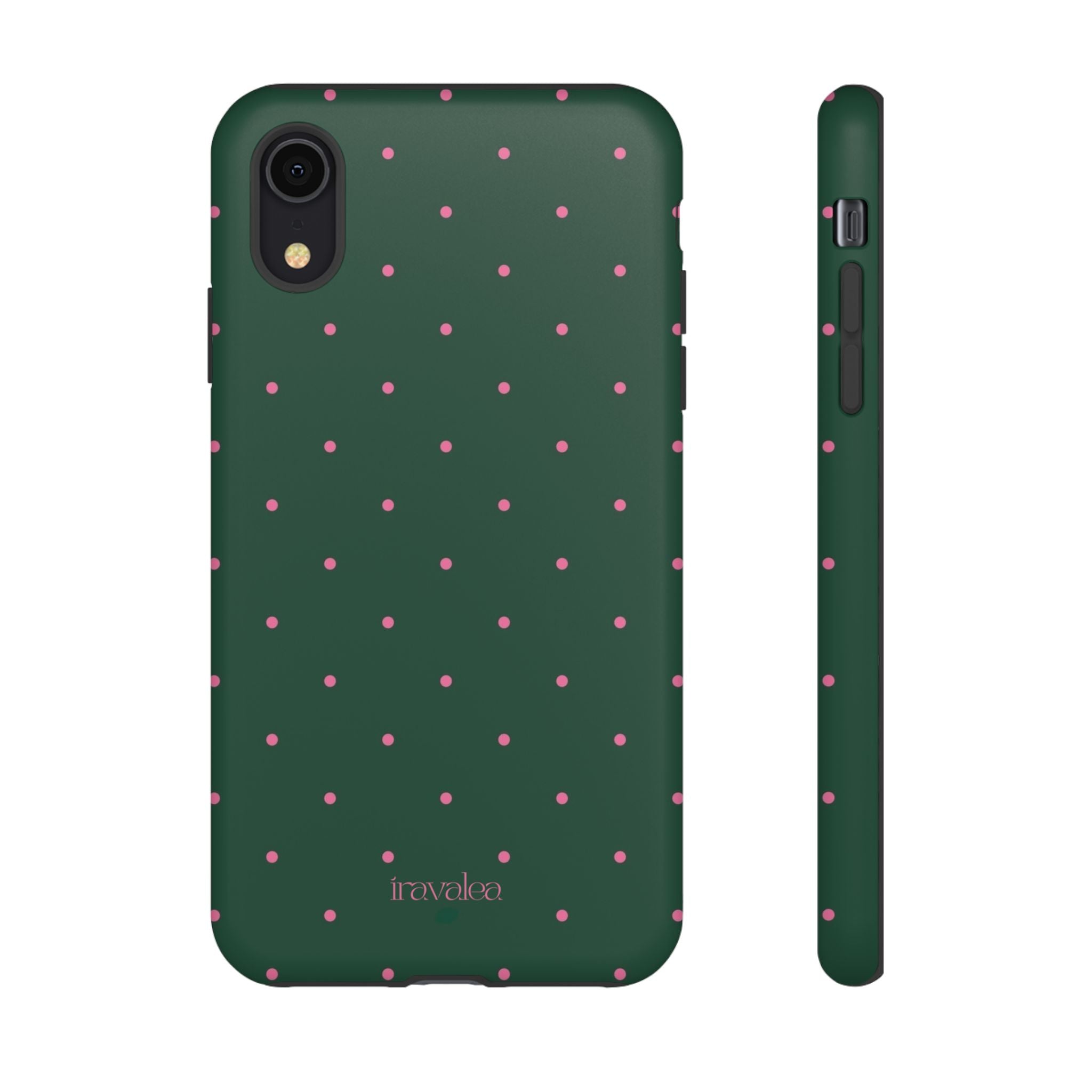 Dark Green Polka Dot Phone Case