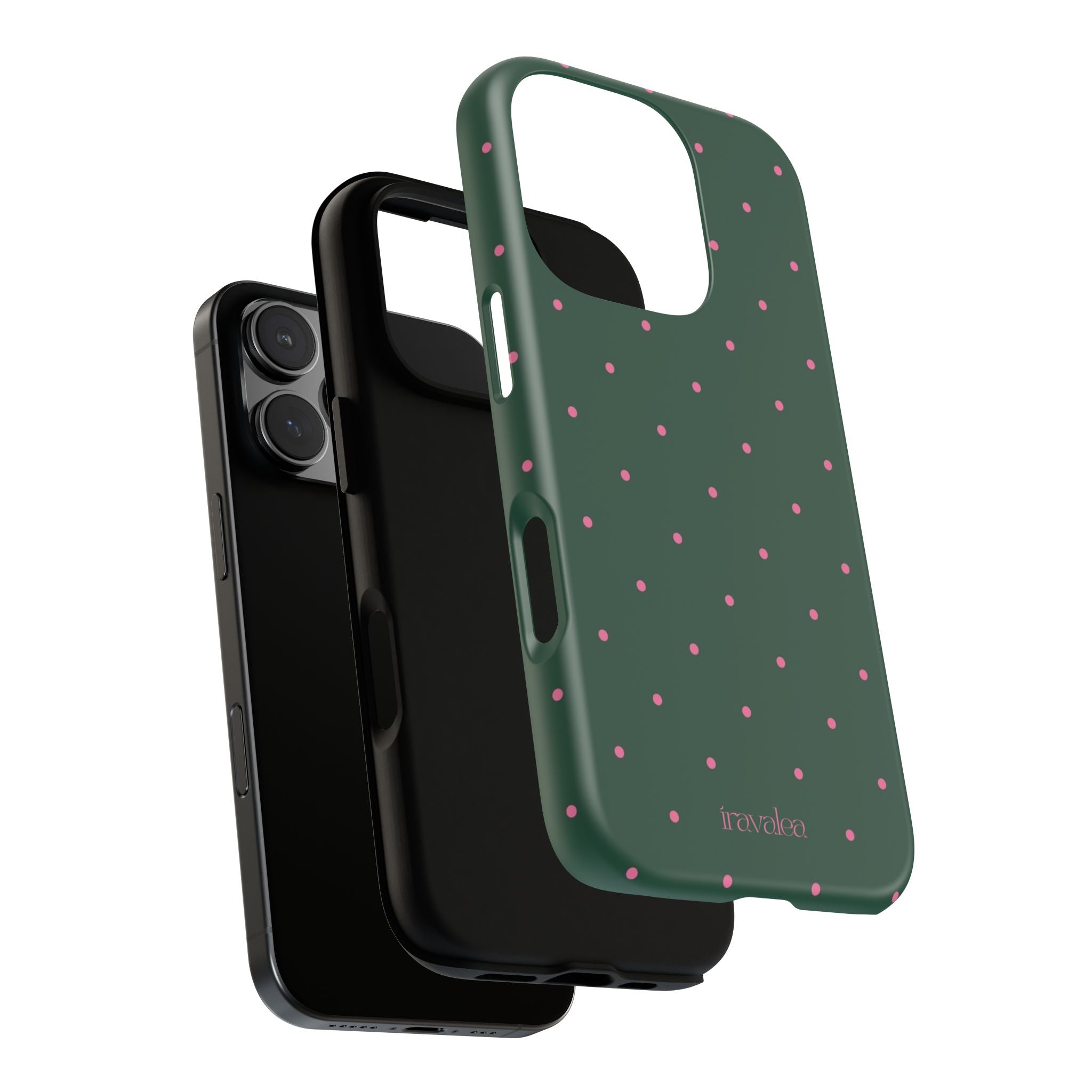 Dark Green Polka Dot Phone Case