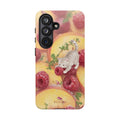 Cat with Raspberries and Peach Slices Phone Case