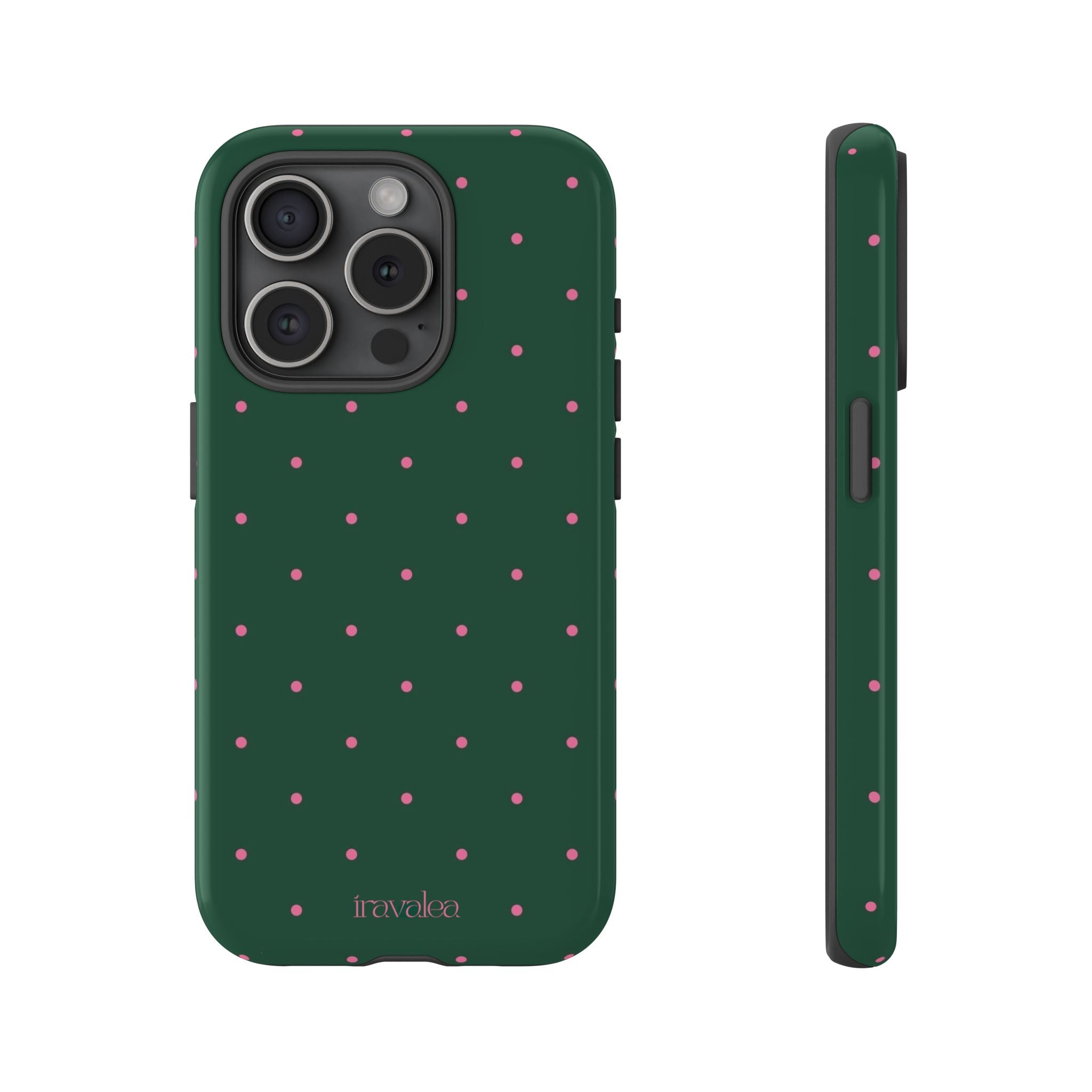 Dark Green Polka Dot Phone Case