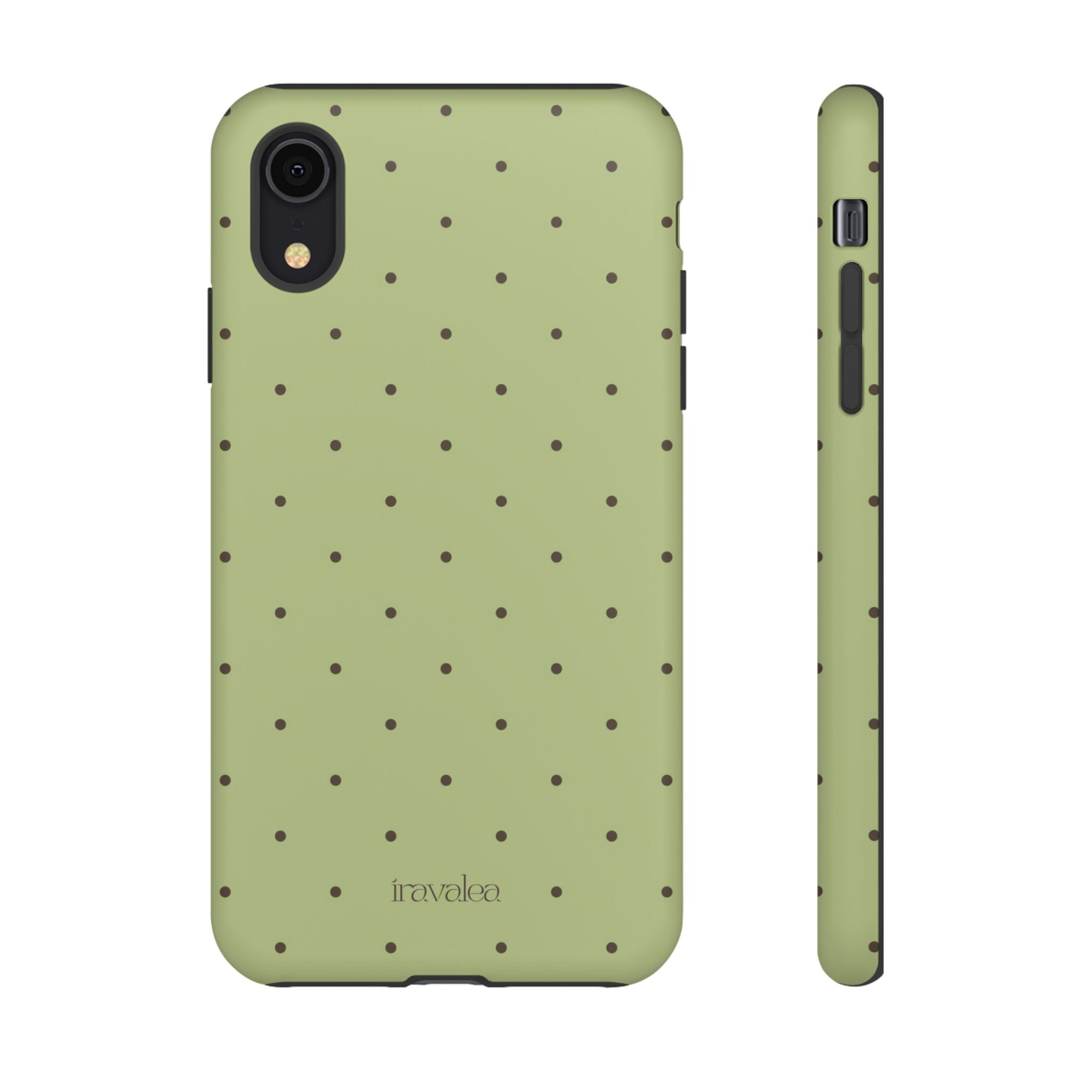 Matcha Green Polka Dot Phone Case
