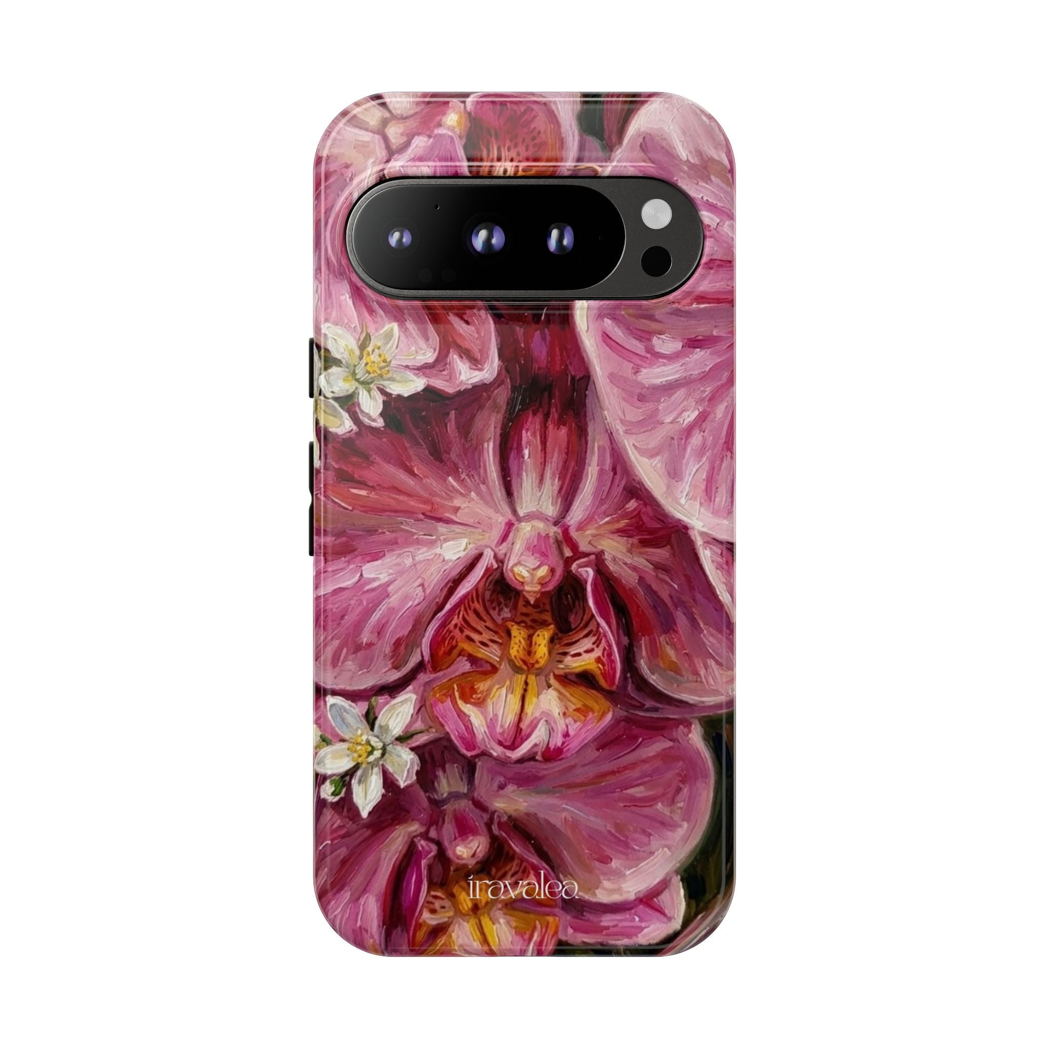 Pink Orchid Floral Art Phone Case