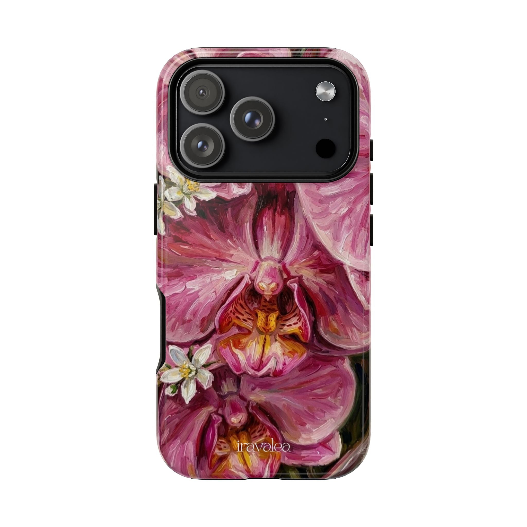 Pink Orchid Floral Art Phone Case