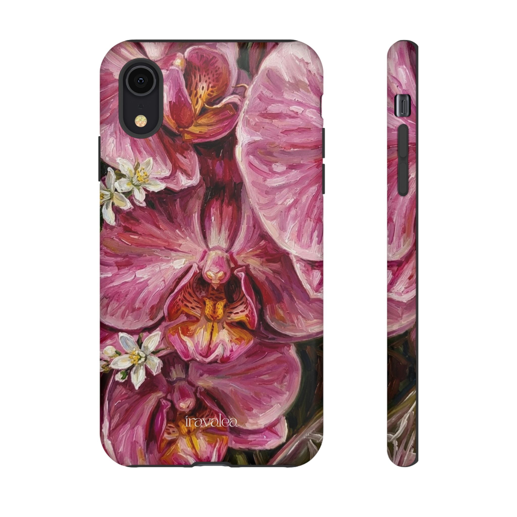 Pink Orchid Floral Art Phone Case
