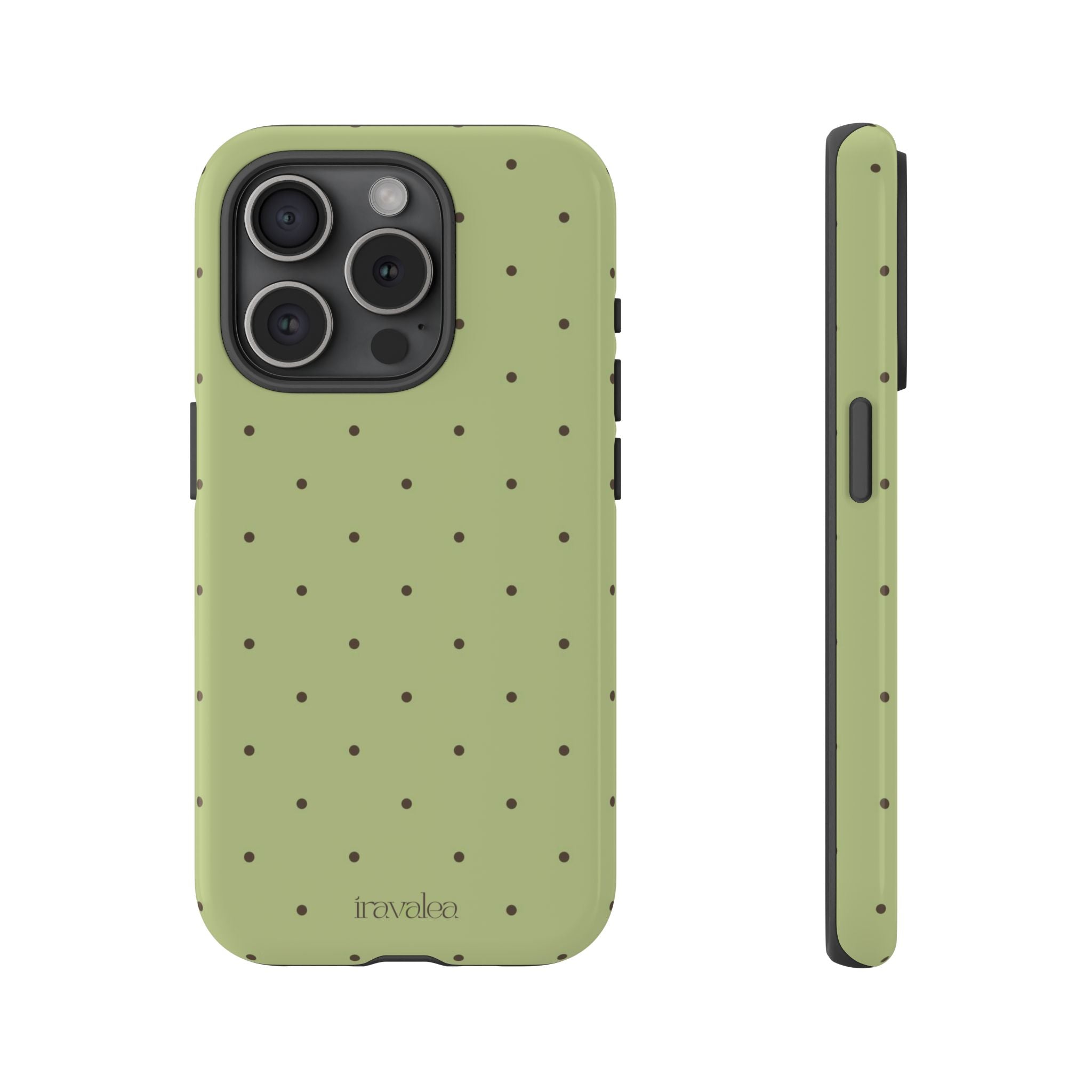 Matcha Green Polka Dot Phone Case