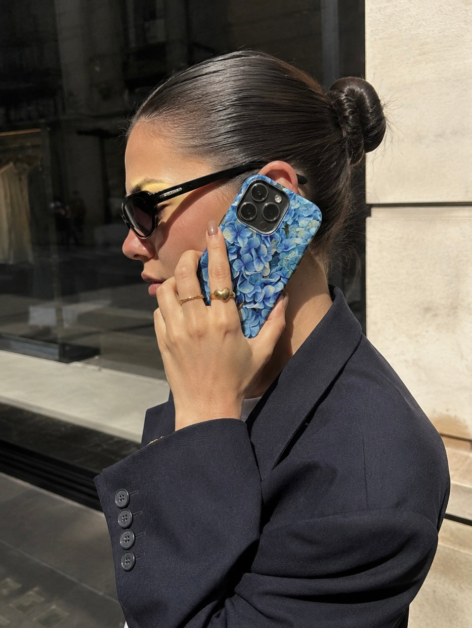 Blue Hydrangea Floral Botanical Phone Case