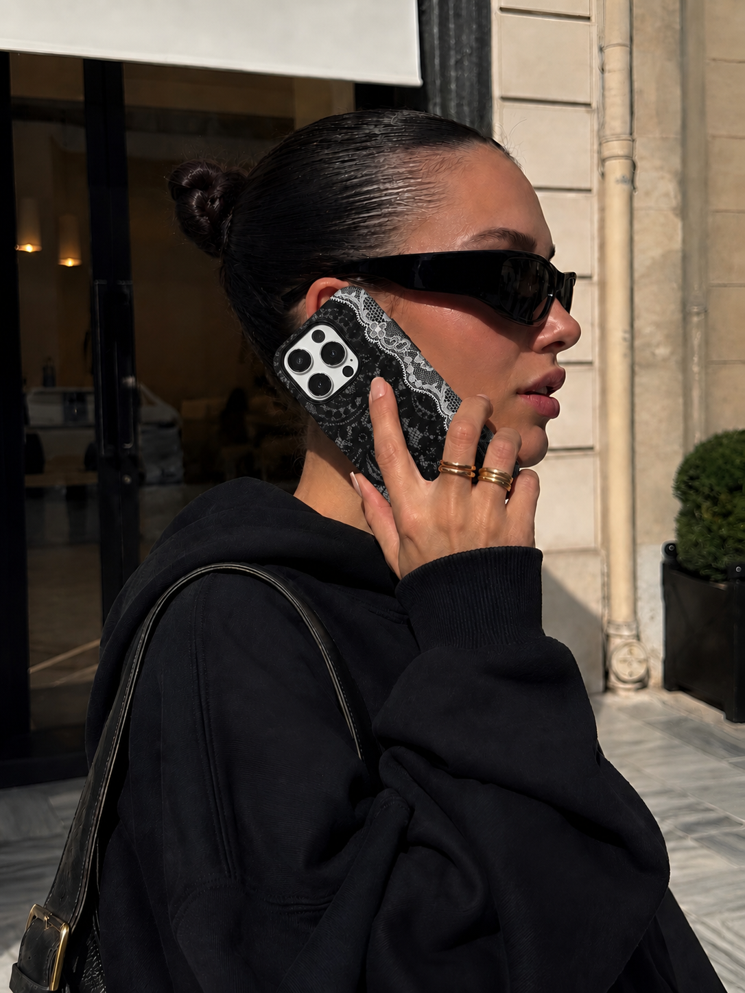 Black and White Lace Phone Case