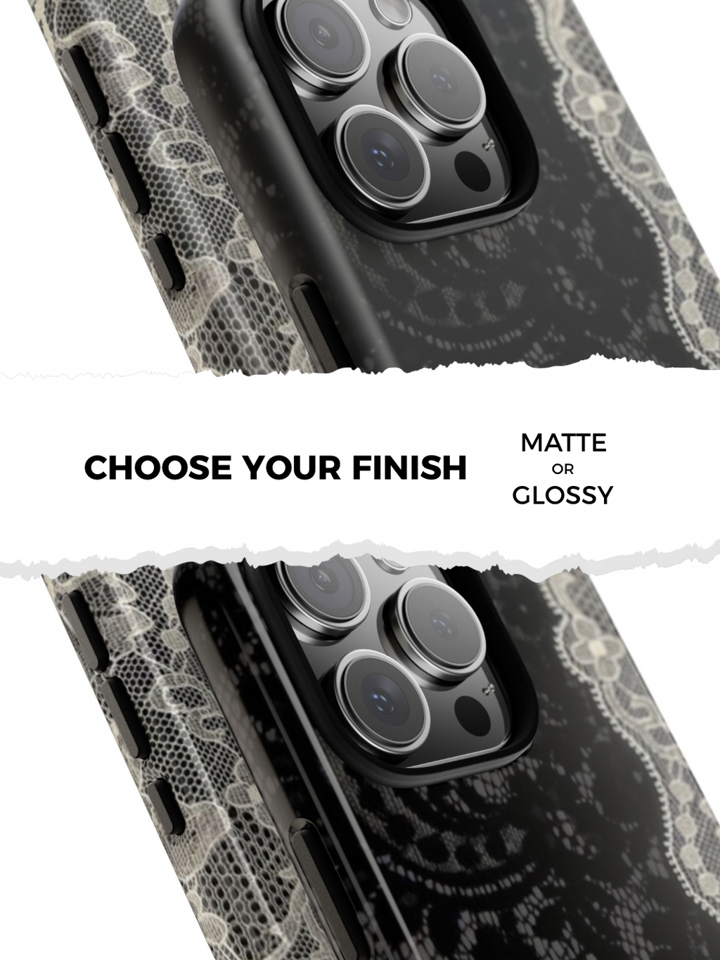 Black and White Lace Phone Case