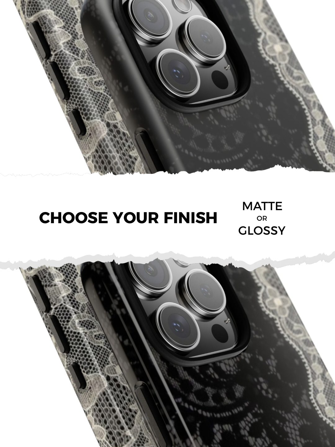 Black and White Lace Phone Case