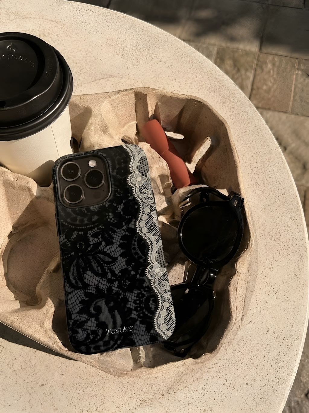 Black and White Lace Phone Case