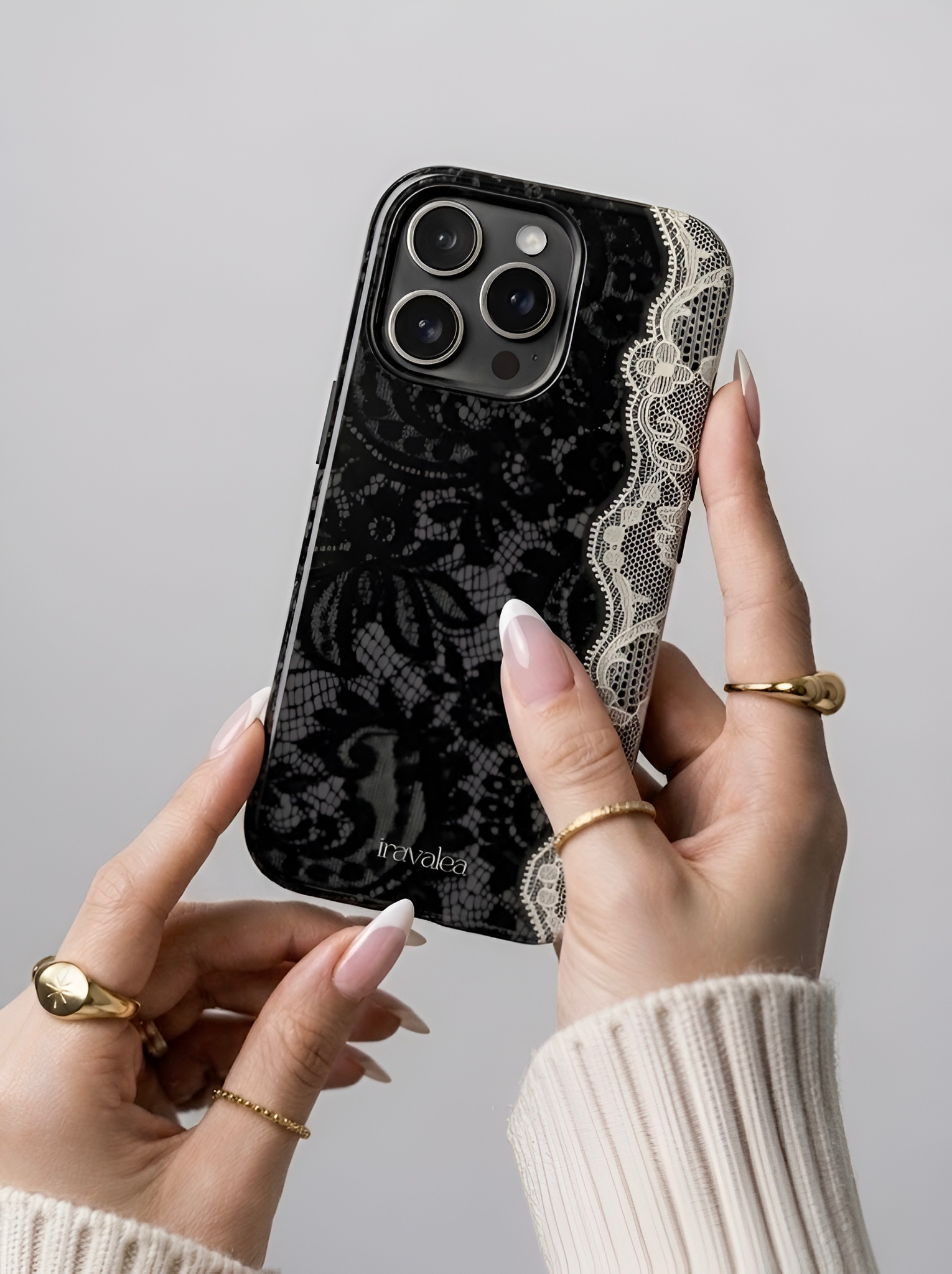 Black and White Lace Phone Case