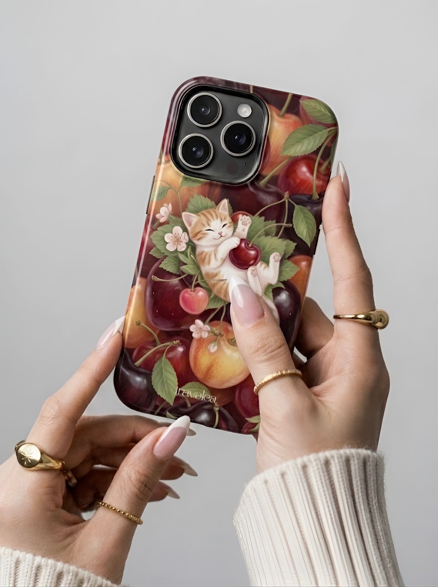 Cute Cat Cherry Phone Case