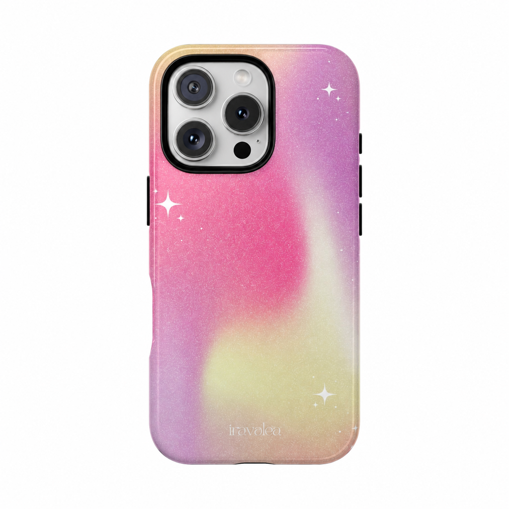 Pastel Pink Nebula Stars Phone Case