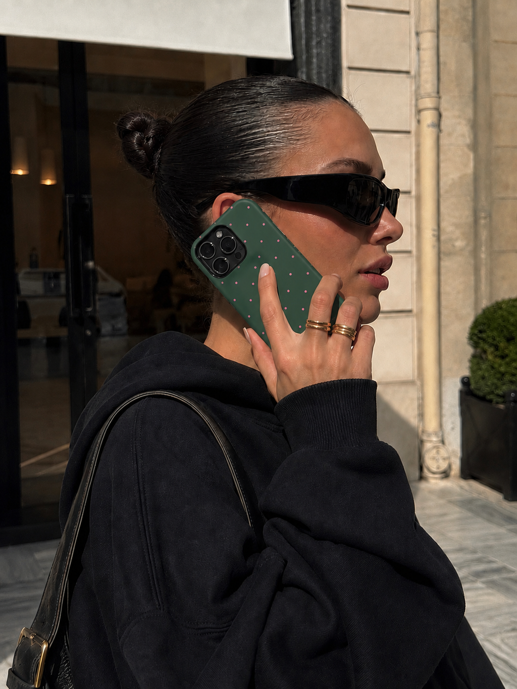 Dark Green Polka Dot Phone Case