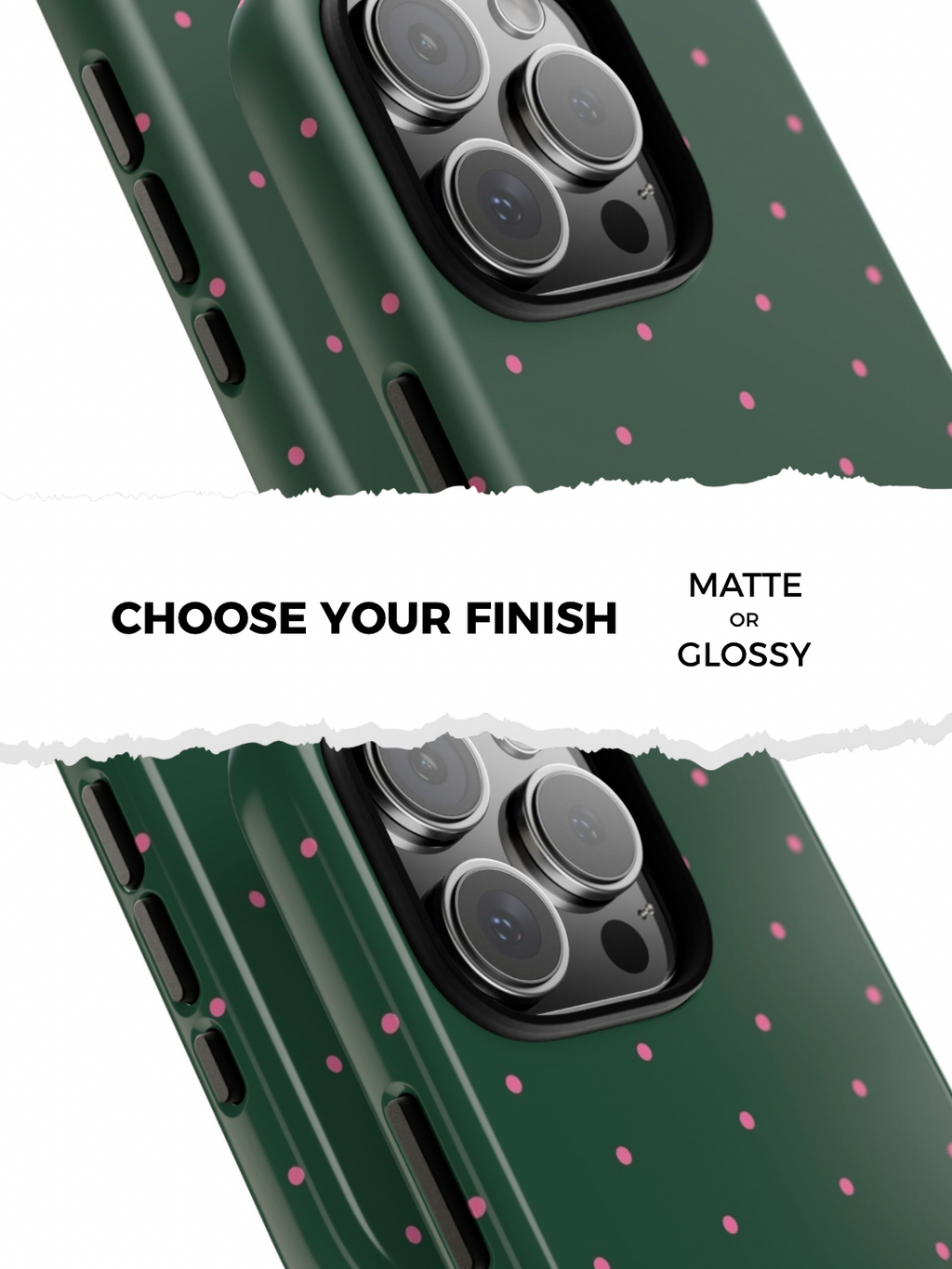 Dark Green Polka Dot Phone Case