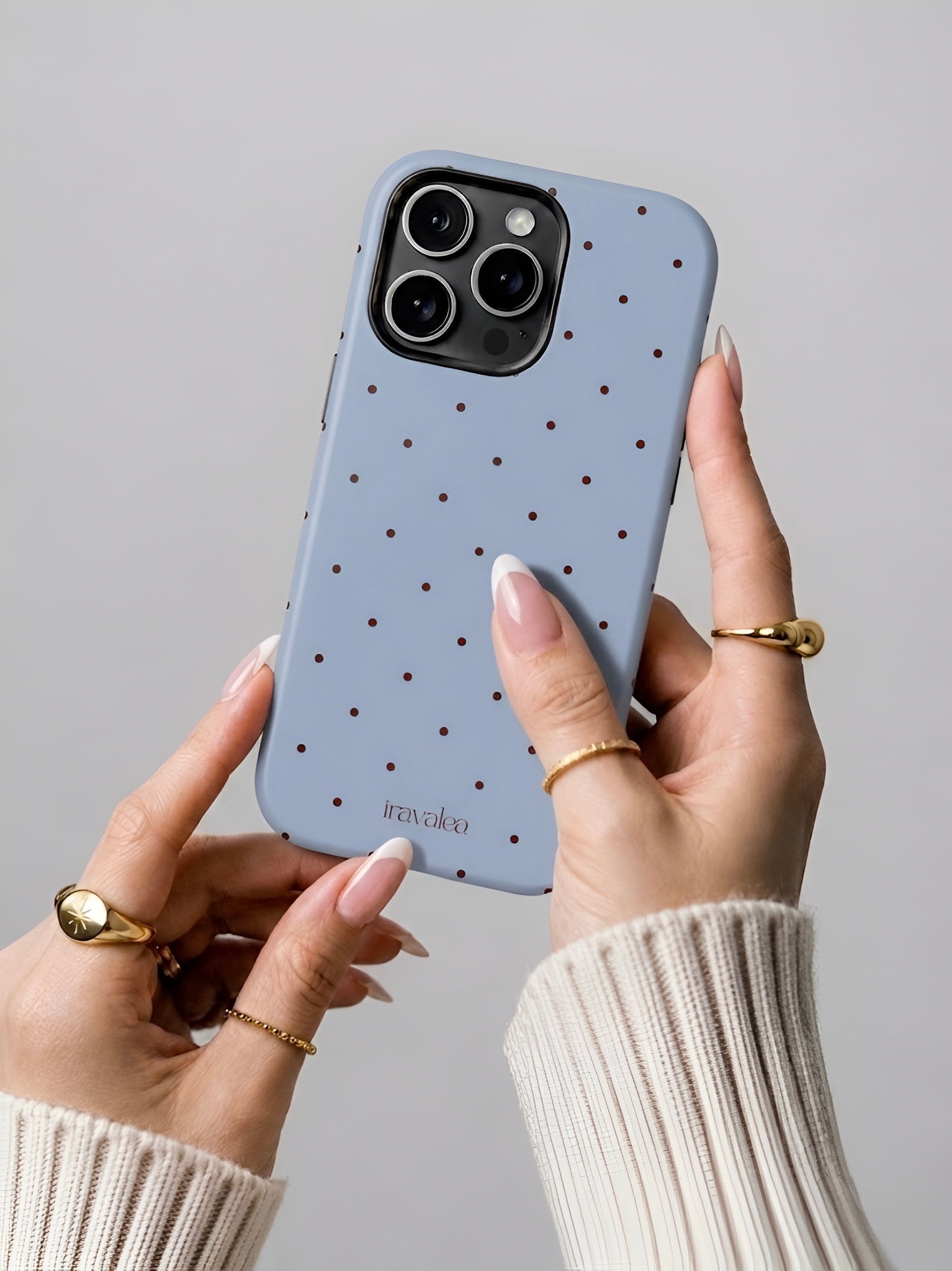 Light Blue Polka Dot Phone Case