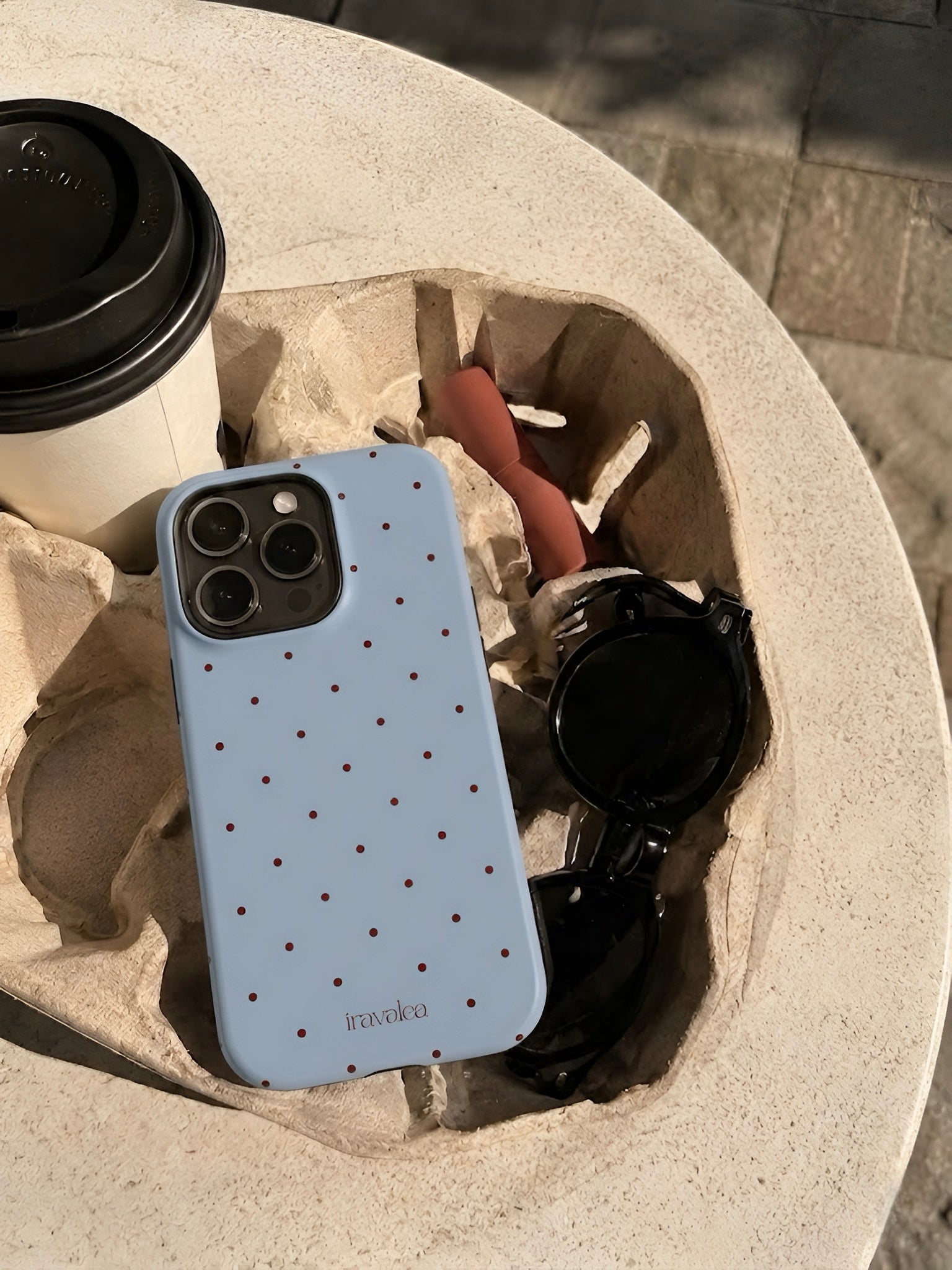 Light Blue Polka Dot Phone Case