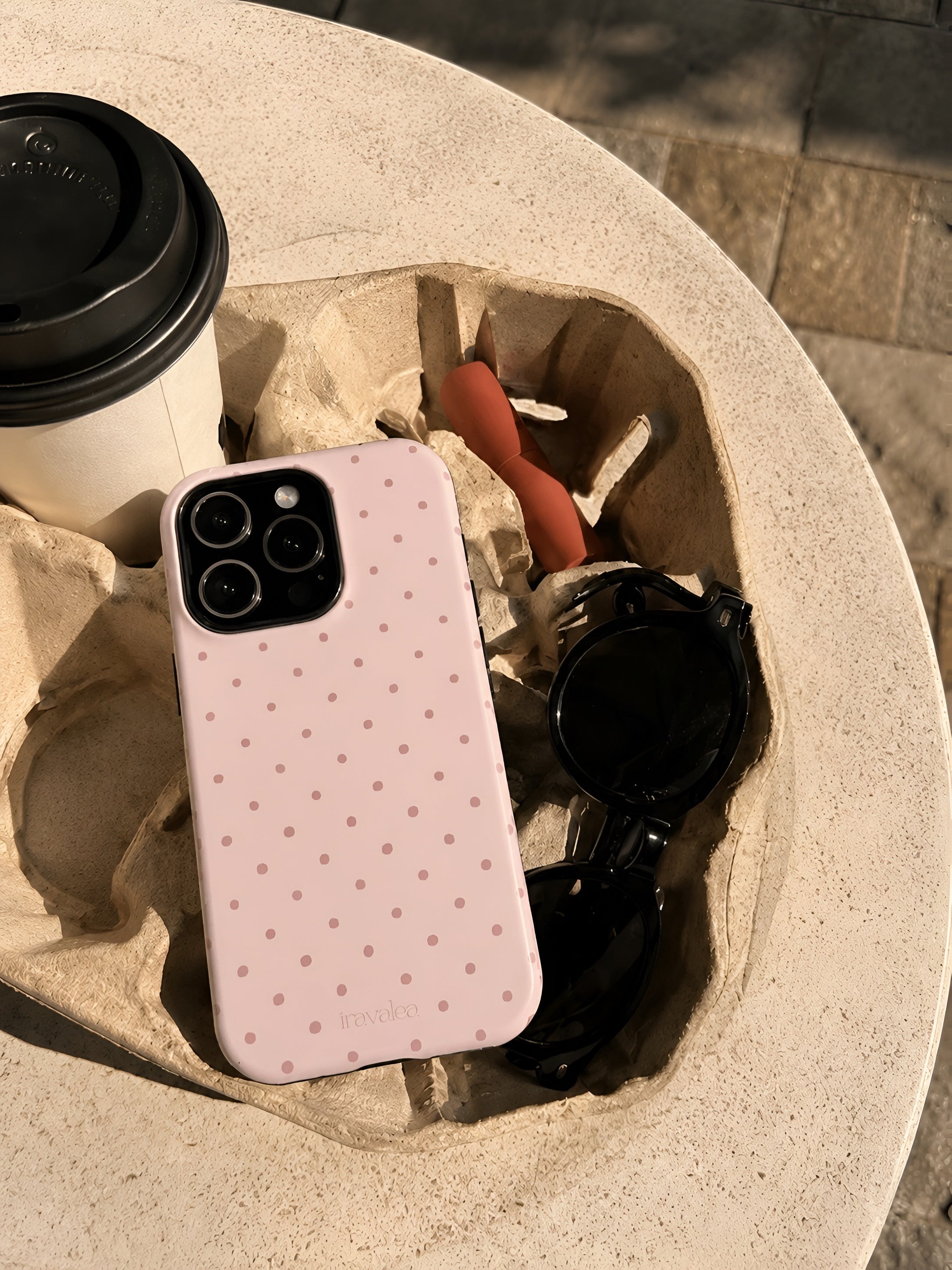 Blush Pink Polka Dot Phone Case