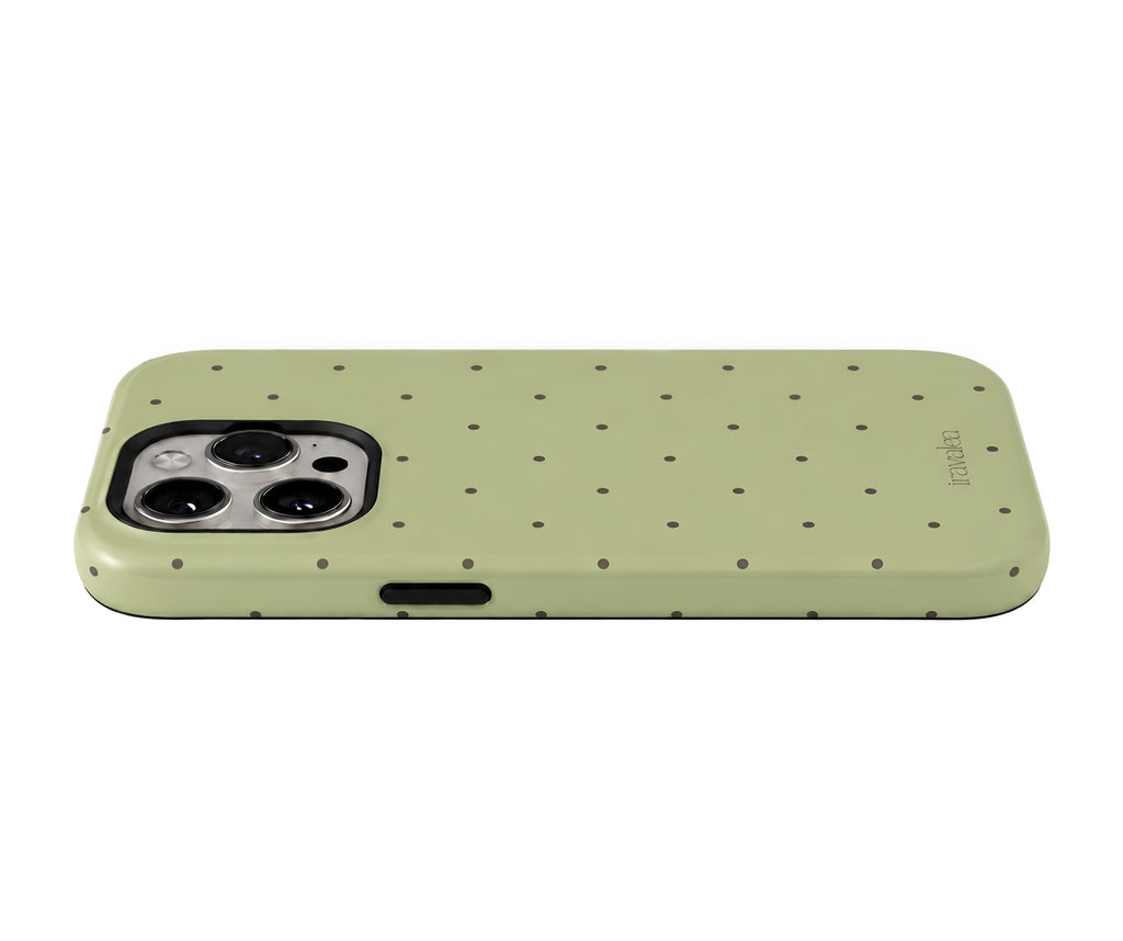 Matcha Green Polka Dot Phone Case