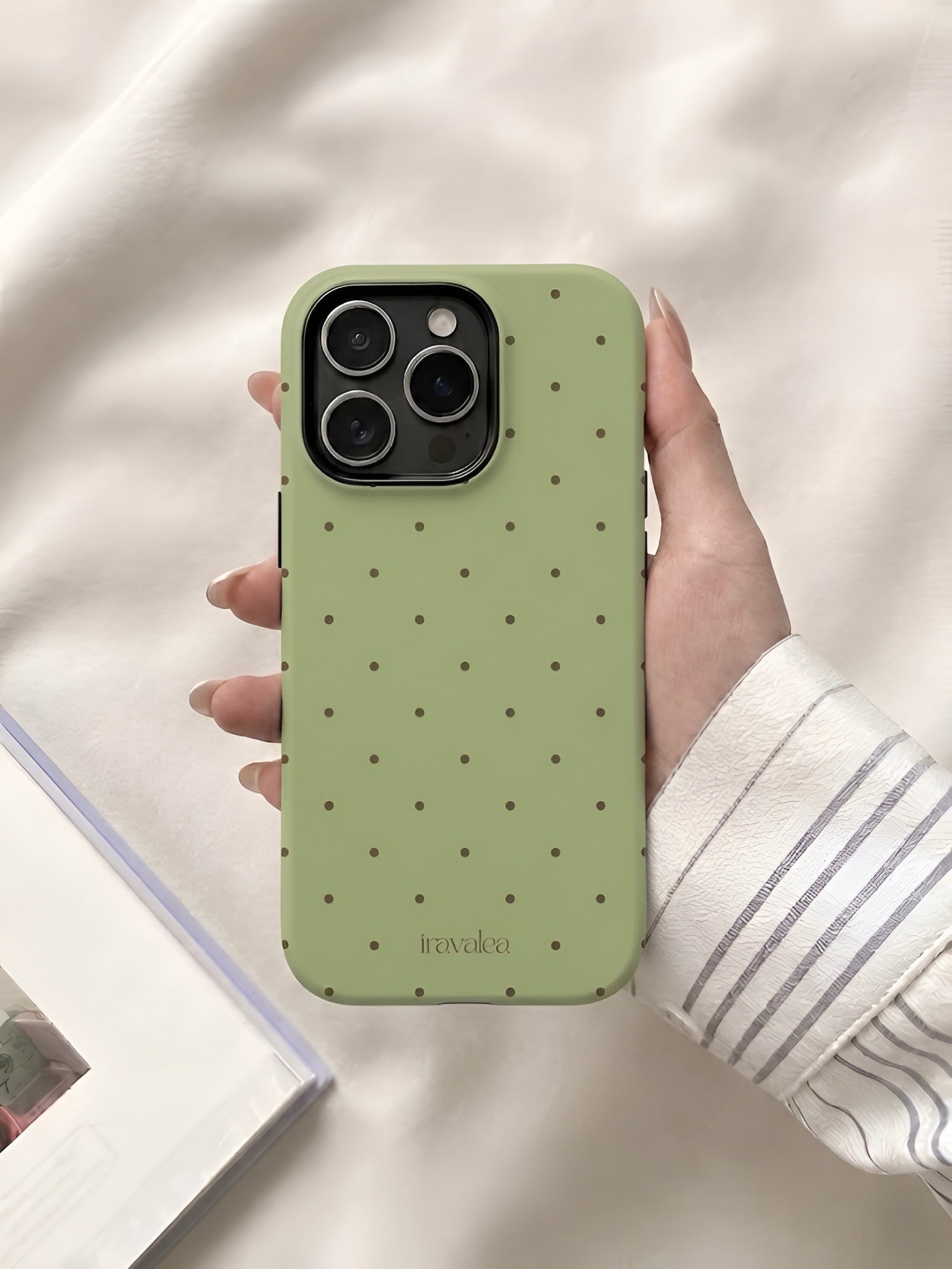Matcha Green Polka Dot Phone Case