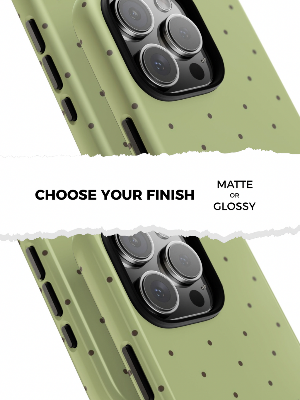 Matcha Green Polka Dot Phone Case