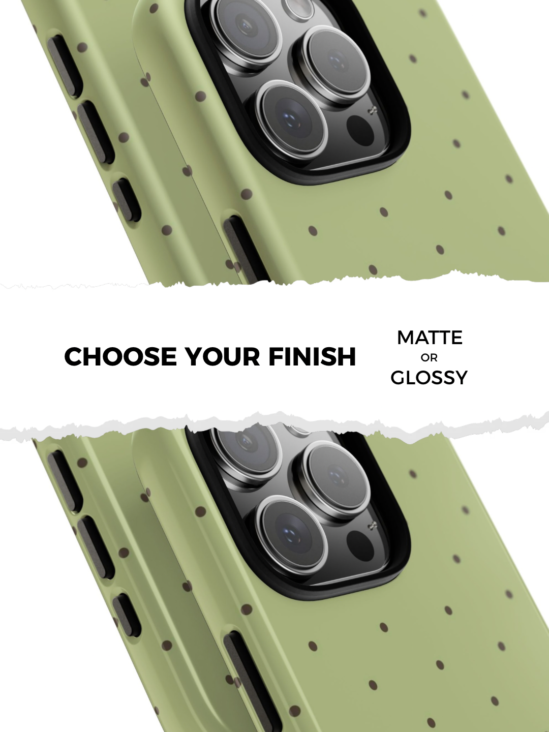 Matcha Green Polka Dot Phone Case