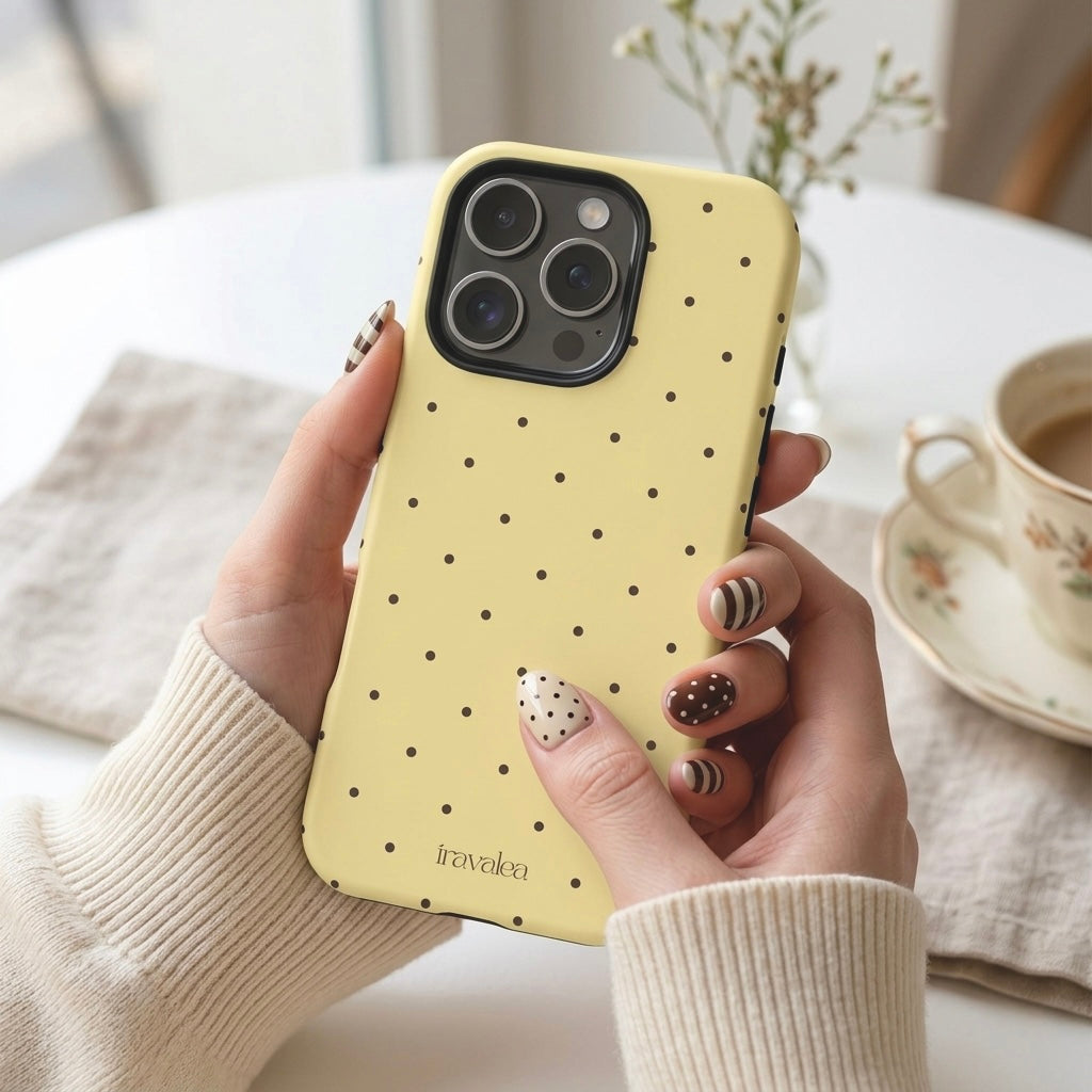 Butter Yellow Polka Dot Phone Case
