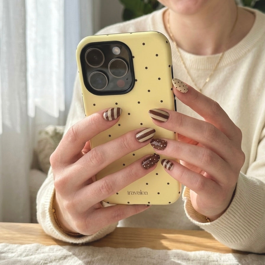 Butter Yellow Polka Dot Phone Case