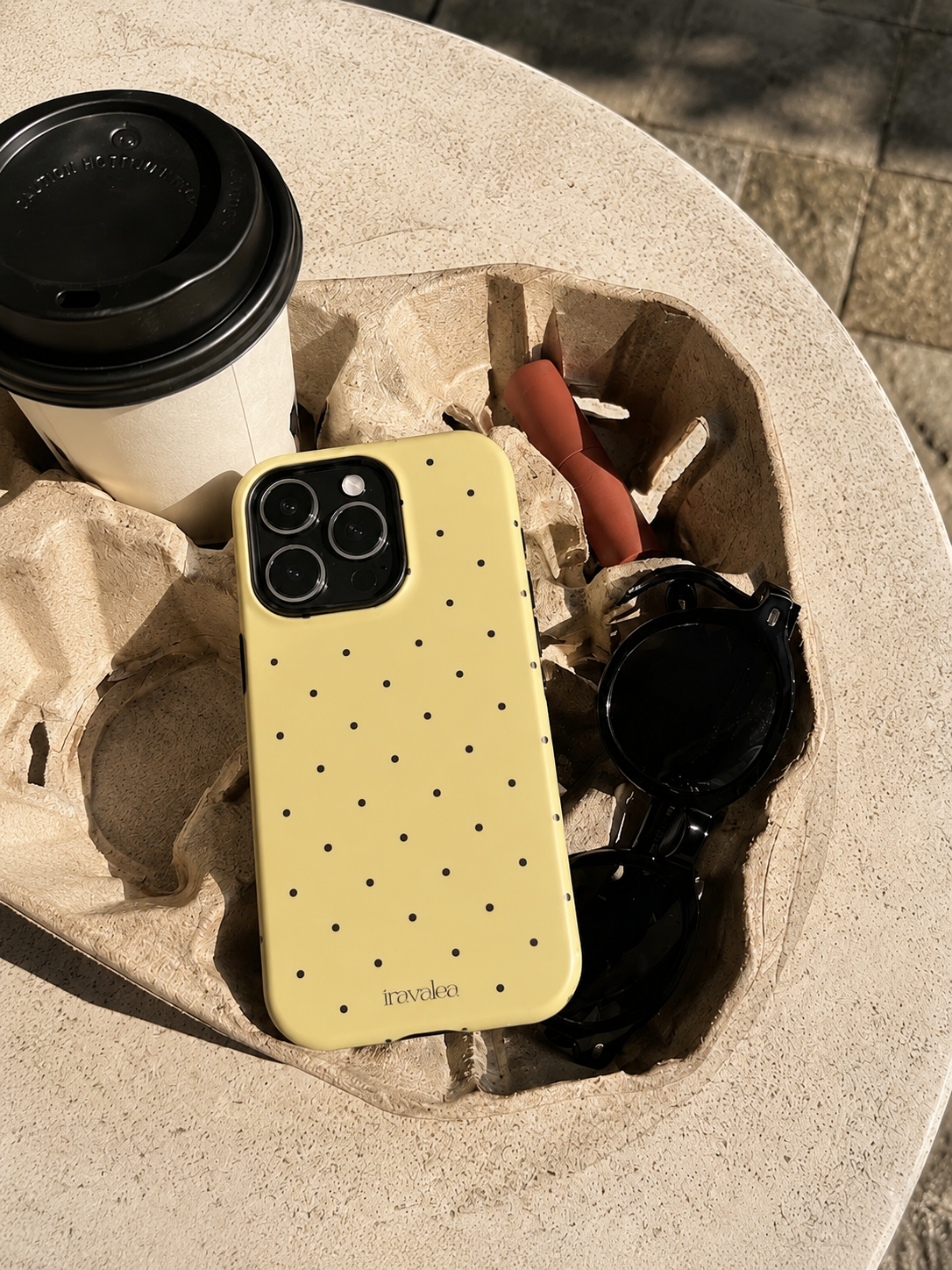Butter Yellow Polka Dot Phone Case