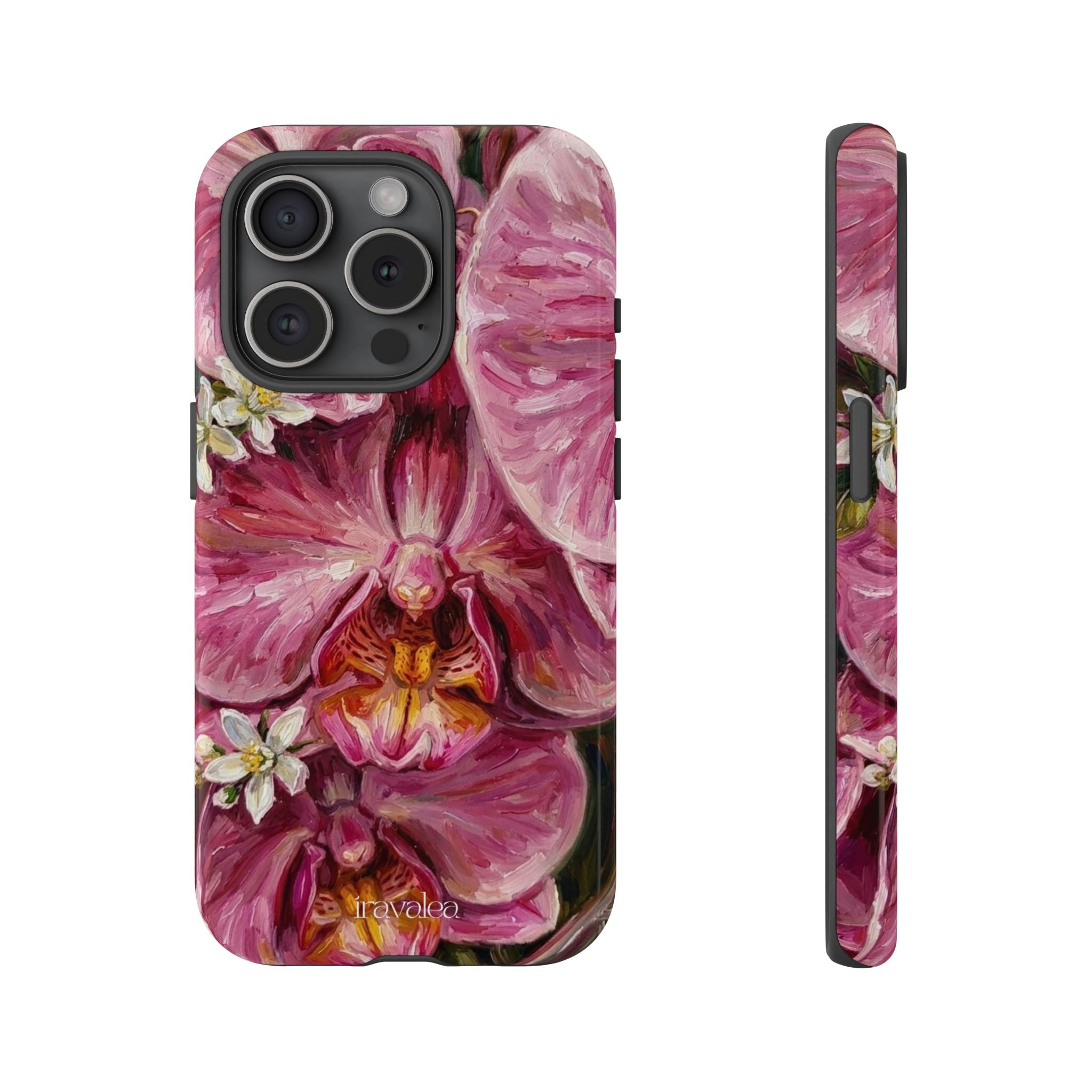 Pink Orchid Floral Art Phone Case