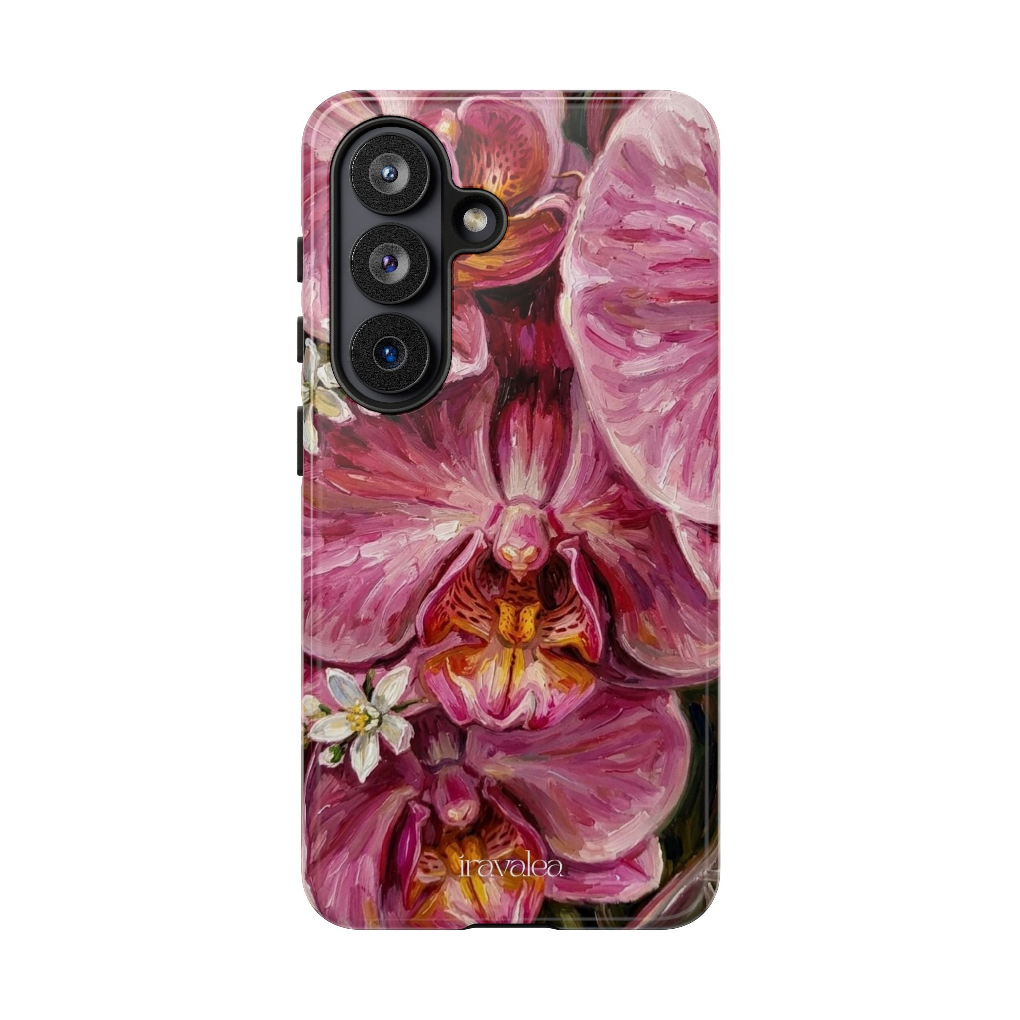 Pink Orchid Floral Art Phone Case