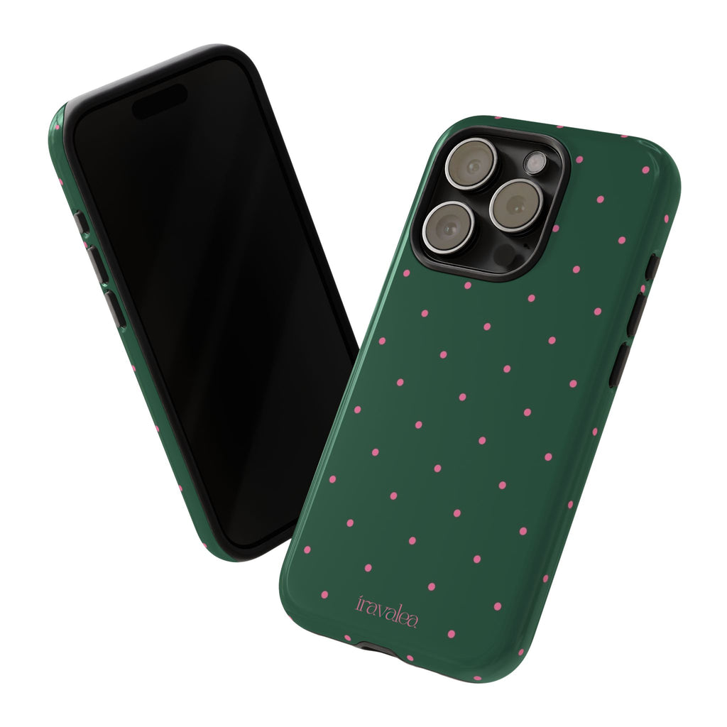 Dark Green Polka Dot Phone Case