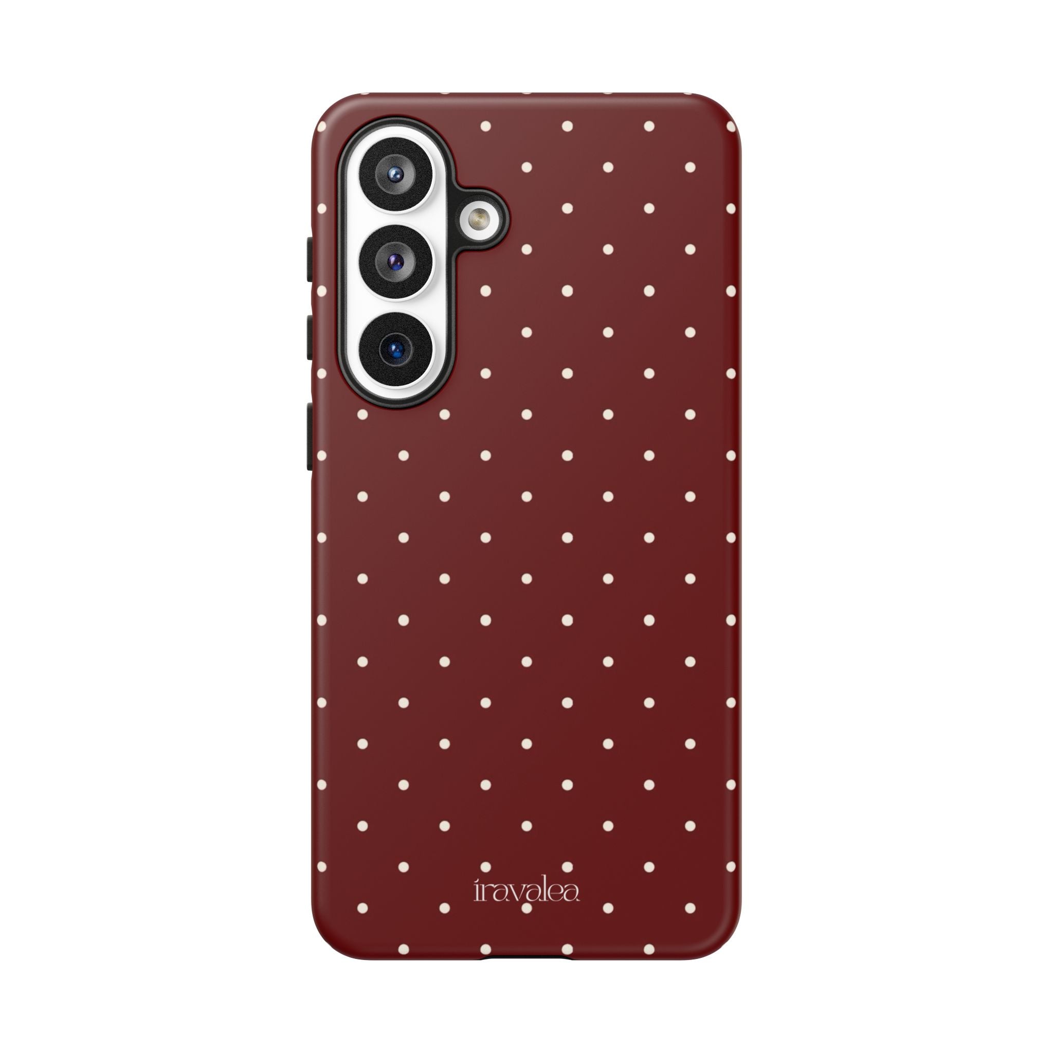Burgundy Red Polka Dot Phone Case