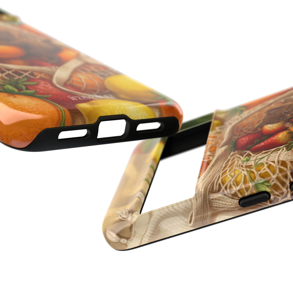 Cat in Summery Fruit Basket Phone Case