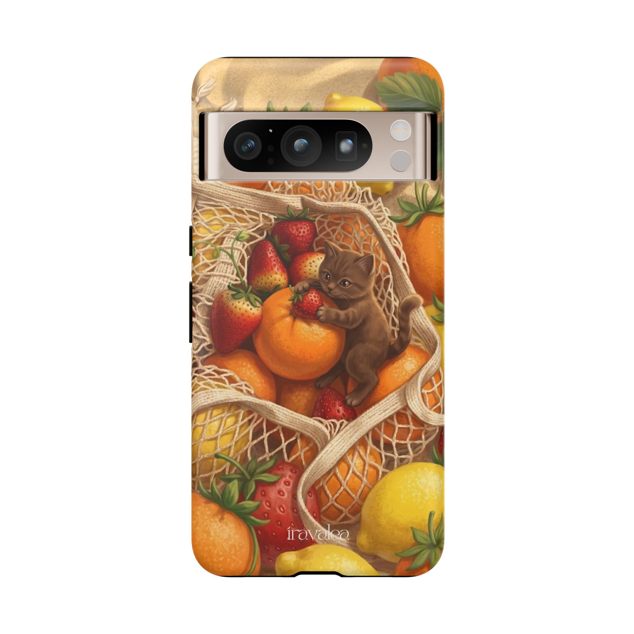 Cat in Summery Fruit Basket Phone Case