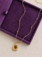 Golden Tiger Teardrop Necklace