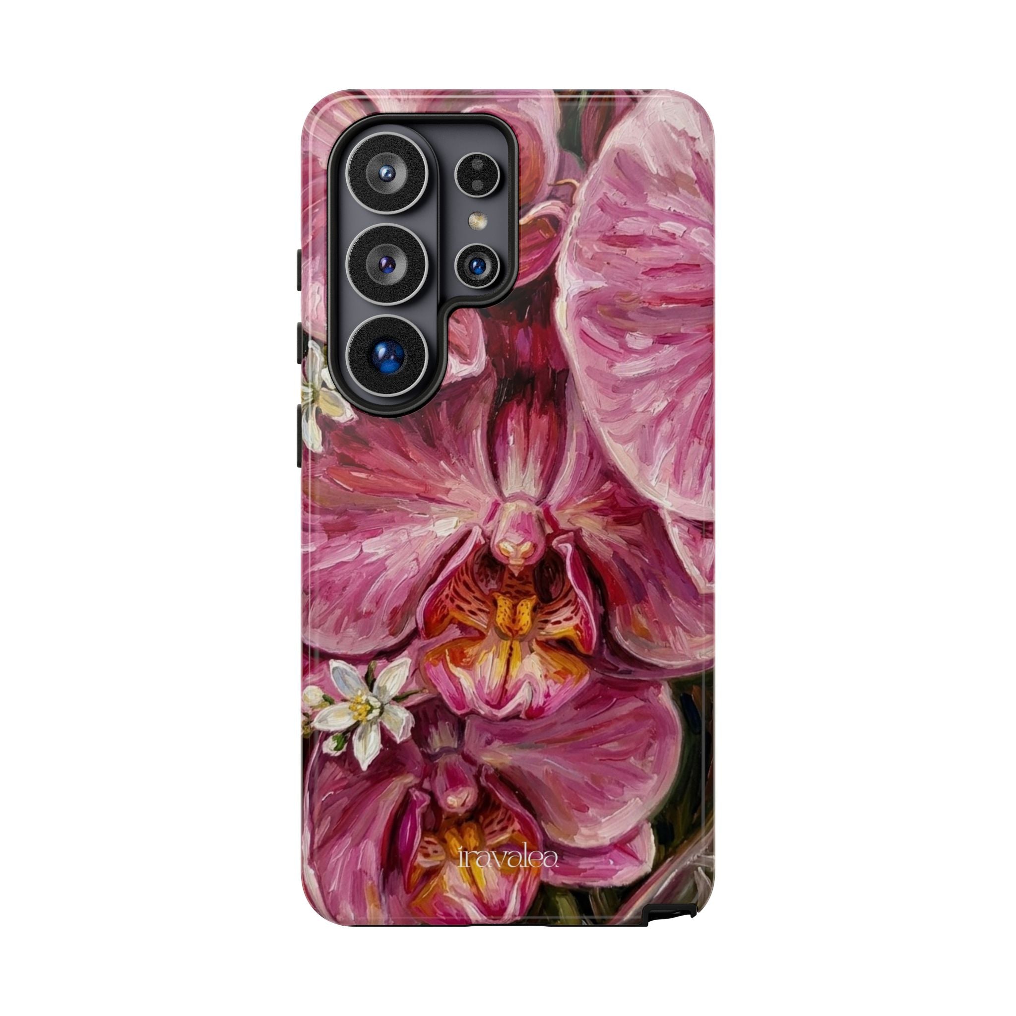 Pink Orchid Floral Art Phone Case