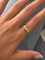 Golden Clover Ring Set