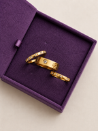 Golden Clover Ring Set