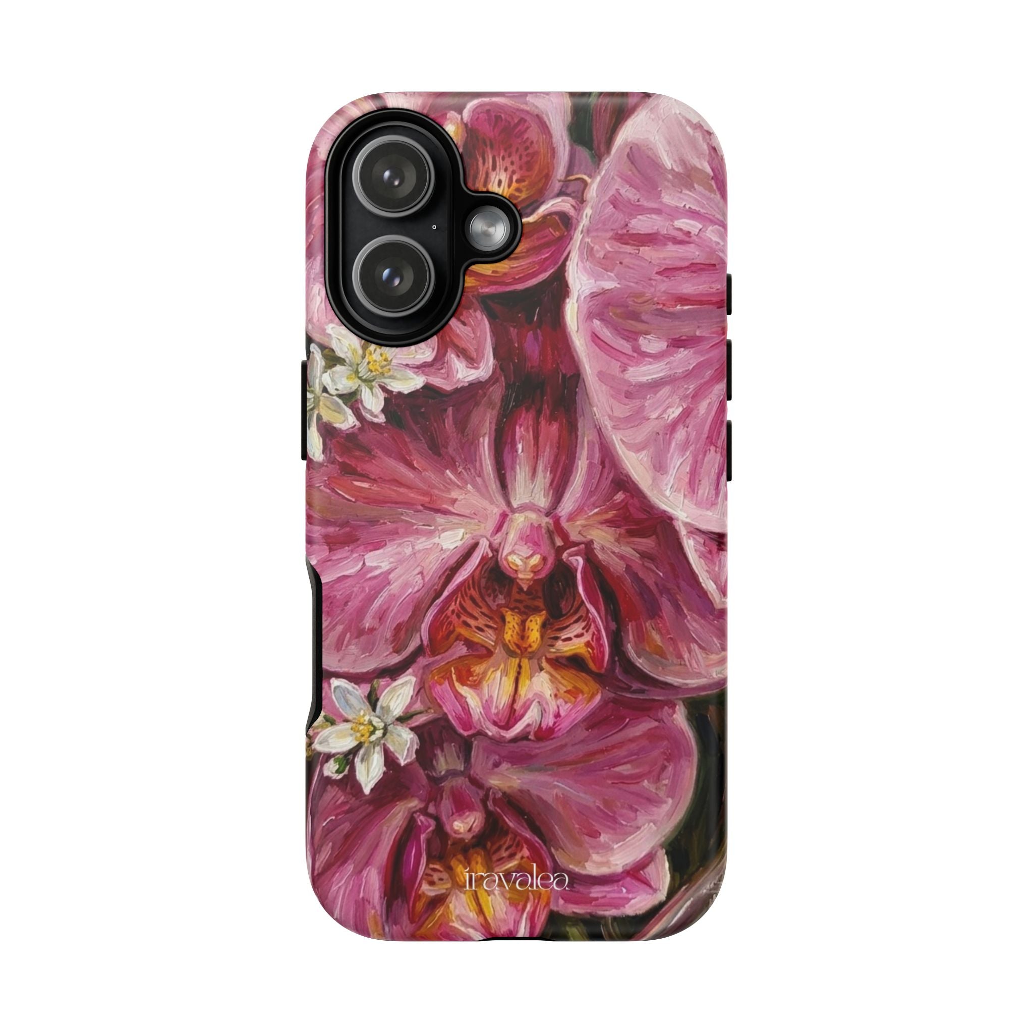Pink Orchid Floral Art Phone Case