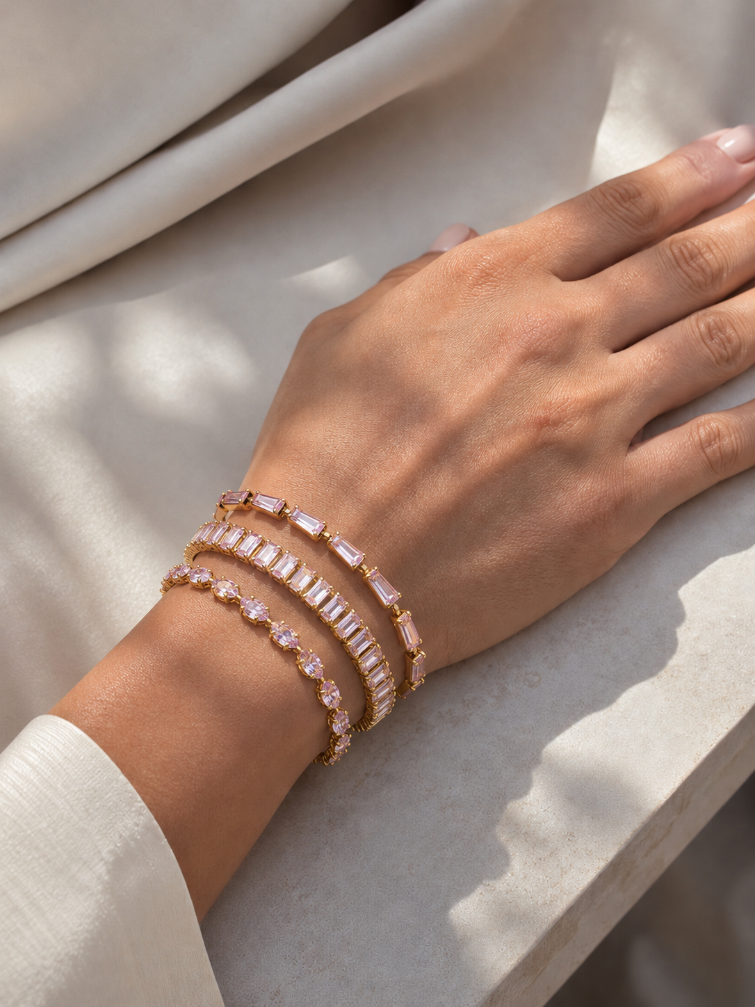 Rose Champagne Bracelet Set